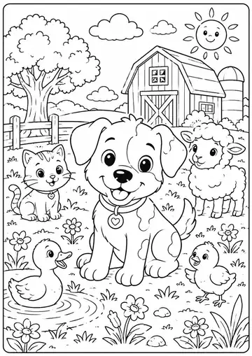Farm Friends printable worksheet preview