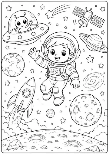 Space Adventure printable worksheet preview
