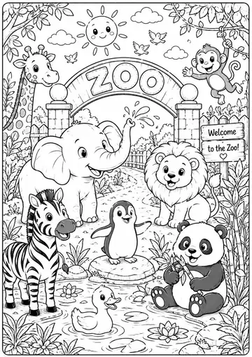 Zoo Adventure printable worksheet preview